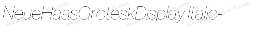 NeueHaasGroteskDisplay Italic字体转换